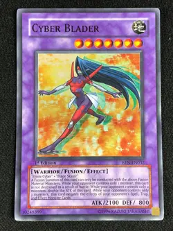YUGIOH CYBER BLADER EEN-EN032 1ST SUPER NM - Image 1