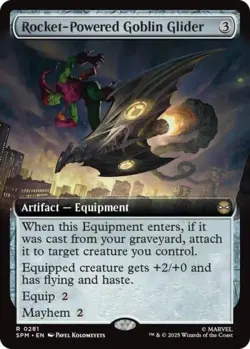 ~ Rocket-Powered Goblin Glider (Extended Art) ~ NM ~ Marvel's Spider-Man ~ MTG ~ - Image 1