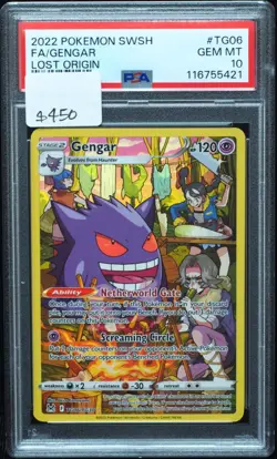 Gengar TG06 PSA 10 Gem Mint Lost Origin Pokemon Card - Image 1