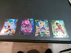 Lot Of 4 Leader Alt Art Dragon Ball Super Card FB01 Fusion World Son Goku Black! - Image 1