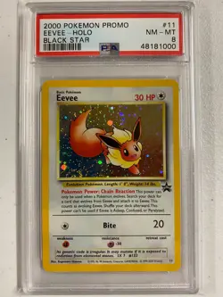 PSA 8 NM-MINT Eevee # 11 WOTC Black Star Promo HOLO Pokemon Card - Image 2