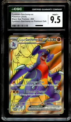 CGC 9.5 MINT+ Cynthia's Garchomp 204 SVP FULL ART HOLO PROMO SVP204 Pokemon Card - Image 1