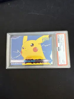 Pokemon Topps The Movie 2000 - Stormy Seas - #19 - PSA 9 Graded Card Pikachu - Image 1