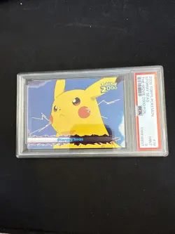 Pokemon Topps The Movie 2000 - Stormy Seas - #19 - PSA 9 Graded Card Pikachu - Image 2