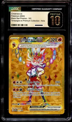 CGC 10 PRISTINE Cinderace Ex SVP163 SVP 163 Gold FULL ART PROMO Pokemon Card - Image 2