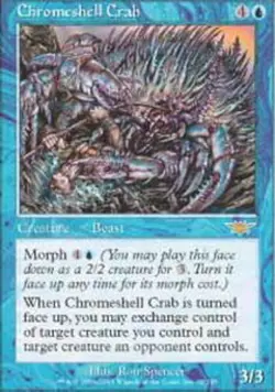 1x Chromeshell Crab - Foil Light Play, English Legions MTG Magic - Image 1