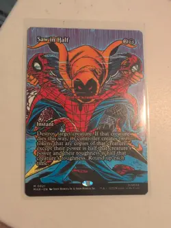 MTG Marvel's Spider-Man Saw in Half #0021 Borderless Regular NM - Image 1