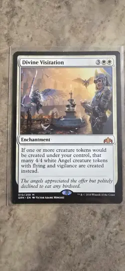 Divine Visitation Guilds of Ravnica Regular Enchantment Mythic MTG LP - Image 1