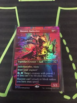 MTG Magic The Gathering Hazoret, Godseeker Foil Borderless God Mythic Commander - Image 1