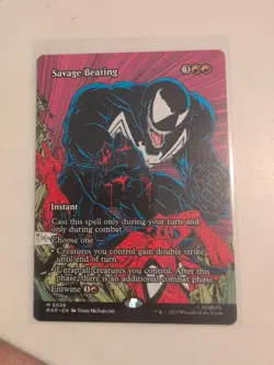 MTG Marvel's Spider-Man Instant Savage Beating (Borderless) M 0026 Mint - Image 1