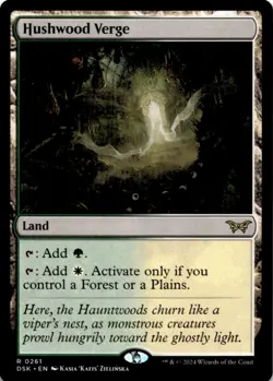 MTG Hushwood Verge Normal NM Duskmourn: House of Horror Magic 261 - Image 1