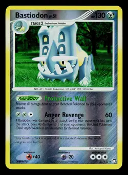 Pokemon Card - Bastiodon Mysterious Treasures Reverse Holo 21/123 Holo Rare - Image 1