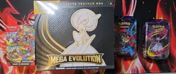 Pokemon TCG Mega Evolution Bundle - ETB, Booster Box 6 Pack And 2 Tins - Image 1