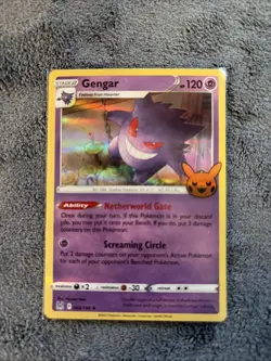 Pokemon TCG Gengar Lost Origin Holo Card 66/196 2022 Rare trick or trade - Image 1