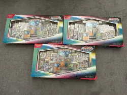 3X Pokemon TCG Scarlet & Violet Prismatic Evolutions Lucario ex & Tyranitar ex - Image 1