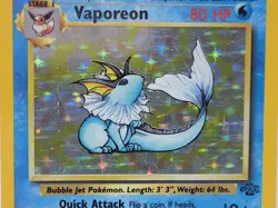 1999 Pokemon Jungle: Holo Rare Vaporeon - 12/64 - LP Lightly Played Vintage WOTC - Image 2
