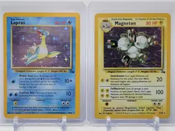 1999 Pokemon Fossil Holo Lot: Lapras & Magneton - 10/62 & 11/62 - Vintage WOTC - Image 1