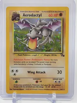 1999 Pokemon Fossil: Holo Rare Aerodactyl & Lapras - 1/62 & 10/62 - Vintage WOTC - Image 2