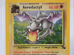 1999 Pokemon Fossil: Holo Rare Aerodactyl & Lapras - 1/62 & 10/62 - Vintage WOTC - Image 3