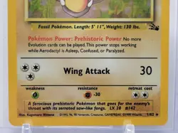 1999 Pokemon Fossil: Holo Rare Aerodactyl & Lapras - 1/62 & 10/62 - Vintage WOTC - Image 5