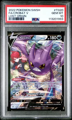 2022 Pokemon Crobat V - Lost Origin - TG20/TG30 - PSA 10 Gem Mint - Image 2