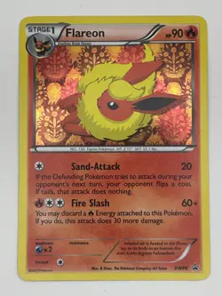Pokemon Black And White Flareon BW88 Black Star Promo With Holo LP- #88 - Image 1