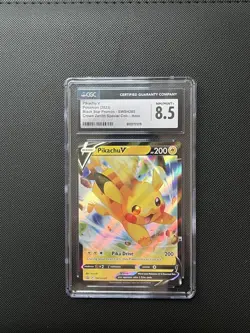 2023 POKEMON SWORD & SHIELD BLACK STAR PROMOS #SWSH285 PIKACHU V CGC 8.5 - Image 1
