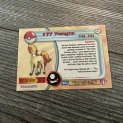 Pokemon Topps #77 Ponyta TV Animation Blue Logo Non-holo - Image 2