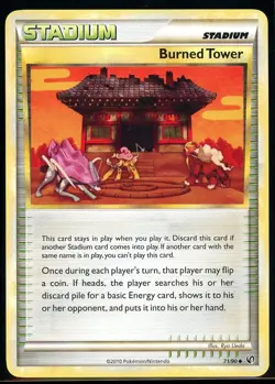 Burned Tower 71/90 Pokemon HG & SS Undaunted Uncommon Non Holo 2010 - Image 1