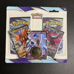 Pokemon Chilling Reign 2 Pack Blister Galarian Zapdos V, Articuno V, Moltres V - Image 1