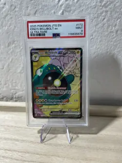 2025 Pokemon JTG En Iono’s Bellibolt Ex Ultra Rare #172 PSA 9 - Image 1