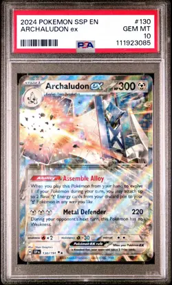 Archaludon ex 130/191 - S&V: Surging Sparks Double Rare - Pokemon TCG PSA 10 - Image 1