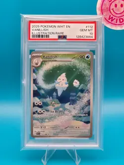 PSA 10 - 2025 POKEMON WHT EN-WHITE FLARE 112 VANILLISH ILLUSTRATION RARE - Image 1
