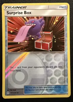 Surprise Box Reverse HOLO 187/214 SM Unbroken Bonds 2019 Pokemon TCG Gengar NM/M - Image 1