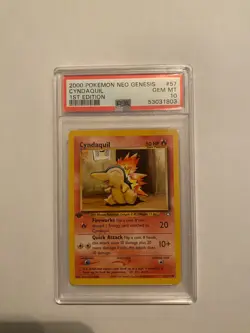 2000 Pokemon Cyndaquil Neo Genesis 1st edition PSA 10 GEM! #57 - Image 1