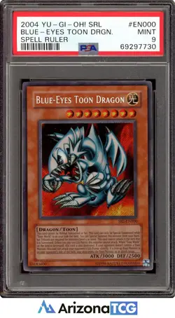 Yu-Gi-Oh! 2004 Blue-Eyes Toon Dragon SRL-EN000 Secret Rare Spell Ruler PSA 9 - Image 1