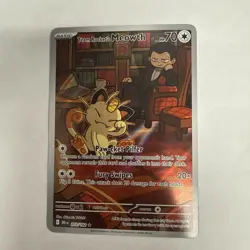 Team Rocket's Meowth 203/182 Pokemon Card. - Image 1