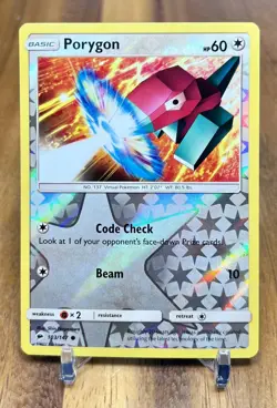 Porygon 103/147 Burning Shadows Reverse Holo Common Pokemon Card NM - Image 1