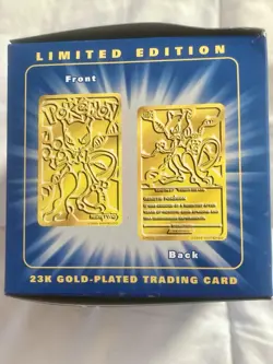 23K Gold Plated MEWTWO Trading Card 1999 Burger King Pokemon SEALED!!! - Image 5