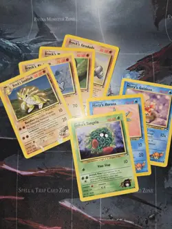 Gym Heroes 7 Card Lot Brock's Sandslash, Misty's Horsea, Erika's Tangela HP/DAM - Image 2