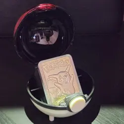 23K Gold Plated Pikachu Trading Card 1999 Burger King Pokeball - Image 1