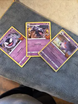 (3 Cards) Pokemon TCG Trick Or Trade 2022 Gastly, Haunter, And Gengar - Image 1