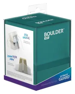 Ultimate Guard 100+ Boulder Standard Size Deck Case Malachite (Petrol Blue) MTG - Image 1
