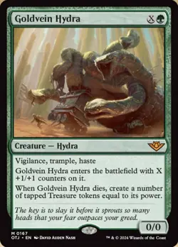 1x Goldvein Hydra - Foil NM-Mint, English Outlaws of Thunder Junction MTG Magic - Image 1