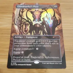1x Commander's Plate 1339, Foil, Secret Lair Angels, Magic, MTG Ink Error, 001 - Image 1