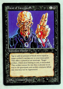 Priest of Yawgmoth - Antiquities - 1994 - Magic the Gathering - Image 1