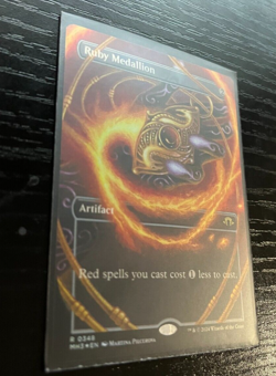 Ruby Medallion - BORDERLESS FOIL 0348 - Modern Horizons 3 MTG NM Unplayed - Image 2