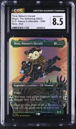 YEVA, NATURE'S HERALD Secret Lair Foil Rare CGC 8.5 MTG EDH [Nostalgium] - Image 1