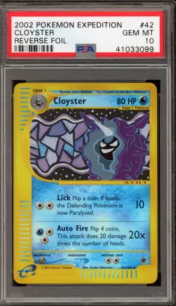 Pokemon Cloyster Expedition Reverse Holo Rare #42 PSA 10 Gem Mint - Image 1