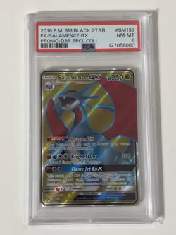 Salamence GX 2018 Pokemon Black Star Promo Full Art Dragon Majesty #SM139 PSA 8 - Image 3